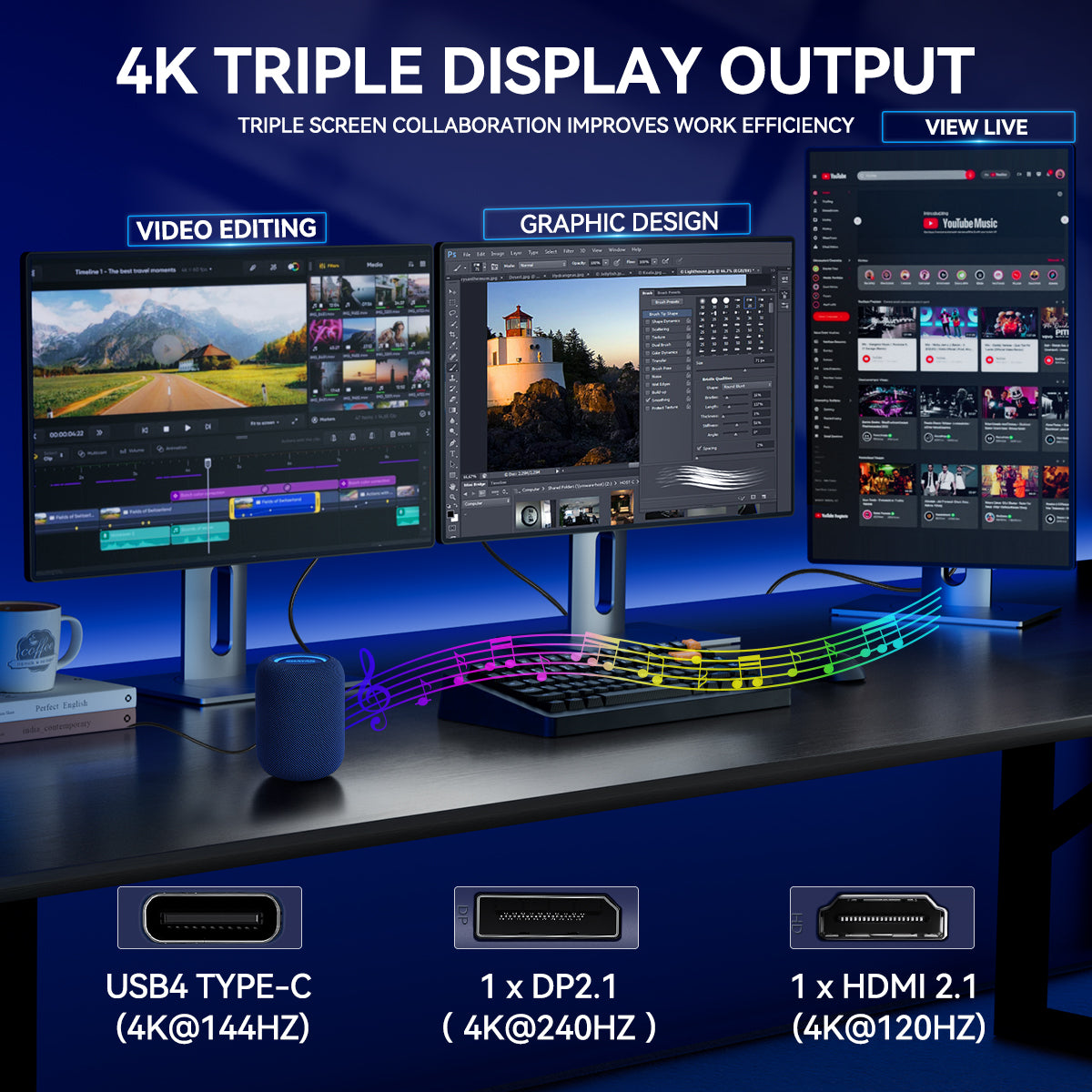 SOAYAN-EXR1 Mini PC, AMD Ryzen 7 8745HS, Radeon 780M, 32GB DDR5, 1TB SSD, Triple 4K@144Hz, Windows 11 Pro